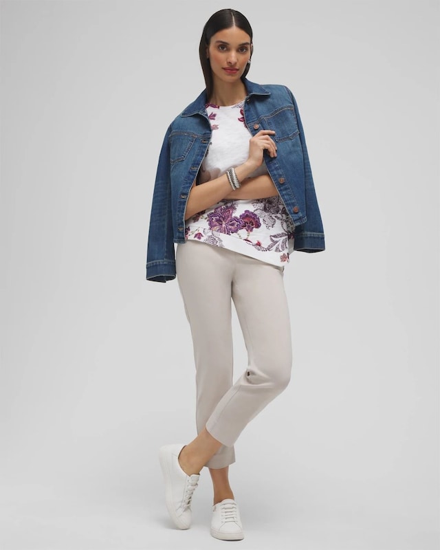Brigitte Pull-On Slim Cropped Pants - image 2